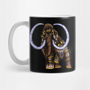 elephant mammoth in tribal totonac pattern zentangle ecopop Mug